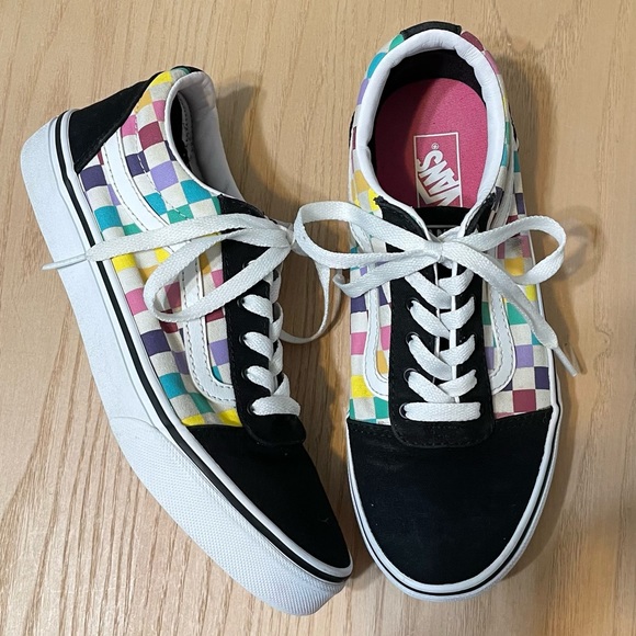 Vans Other - Vans Rainbow Checker Old Skool Sneakers
